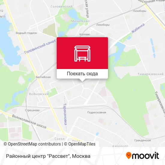 Карта Районный центр "Рассвет"