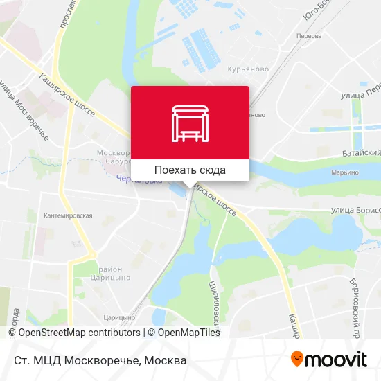 Карта Ст. МЦД Москворечье