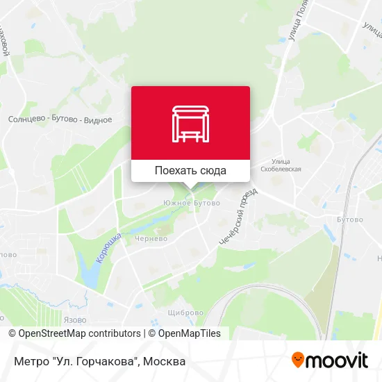 Карта Метро "Ул. Горчакова"