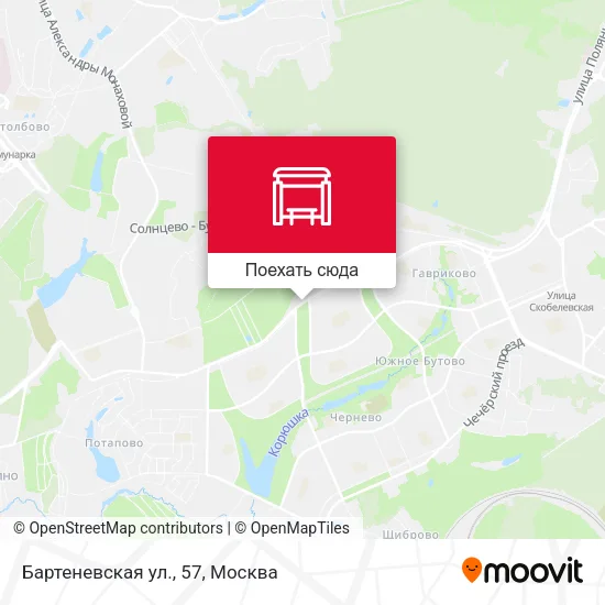 Карта Бартеневская ул., 57