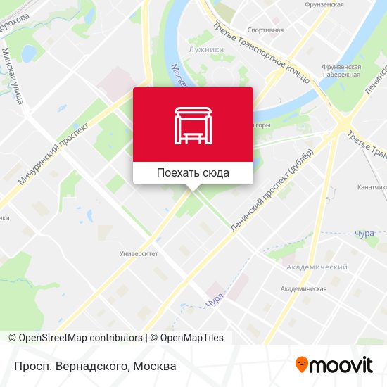 Карта Просп. Вернадского