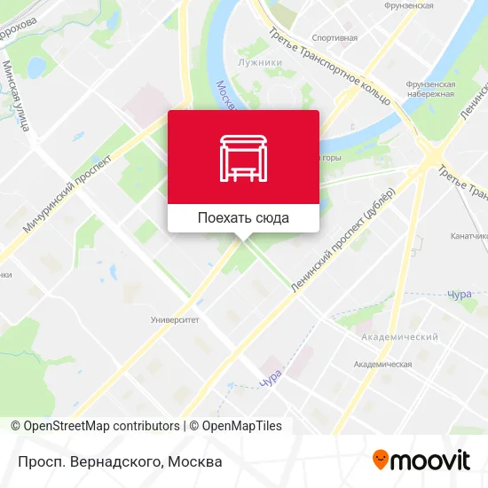 Карта Просп. Вернадского