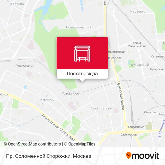 Карта Пр. Соломенной Сторожки