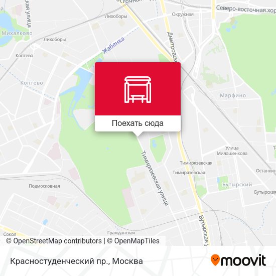 Карта Красностуденческий пр.