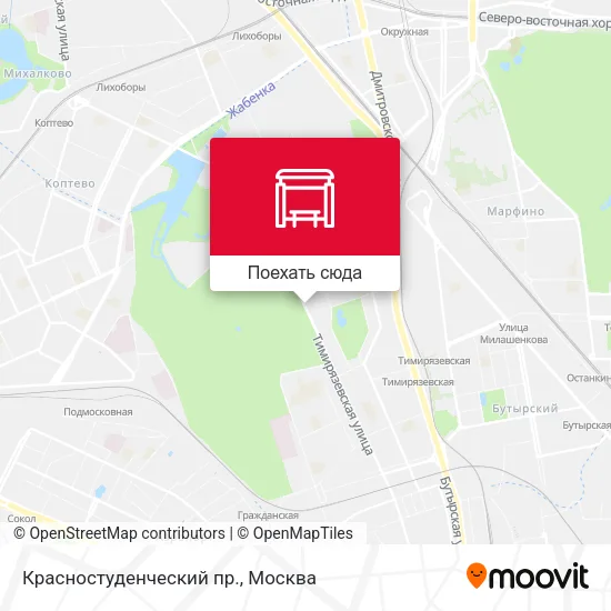 Карта Красностуденческий пр.