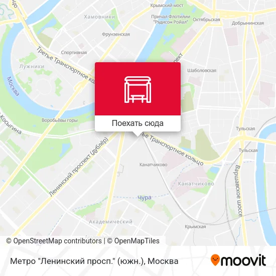 Карта Метро "Ленинский просп." (южн.)