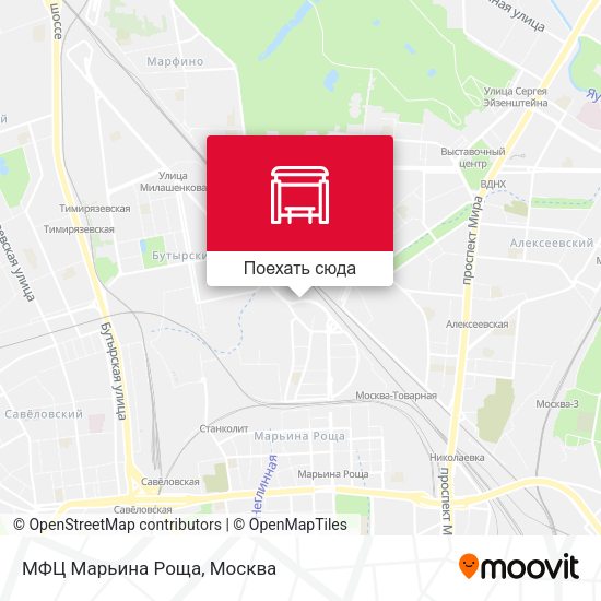 Карта МФЦ Марьина Роща