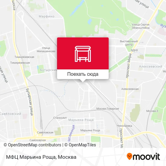 Карта МФЦ Марьина Роща