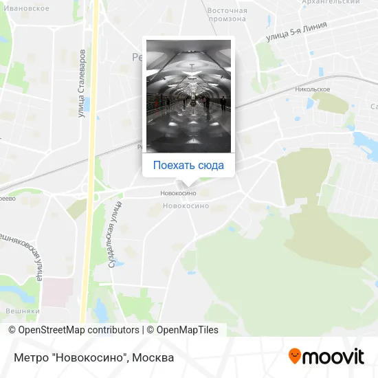 Карта Метро "Новокосино"