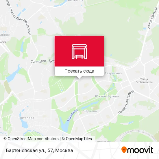 Карта Бартеневская ул., 57