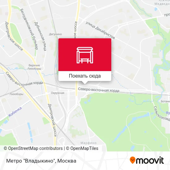 Карта Метро "Владыкино"