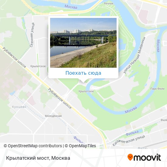 Карта Крылатский мост