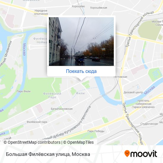 Карта Большая Филёвская улица