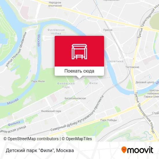 Карта Детский парк "Фили"