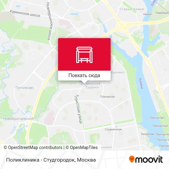 Карта Поликлиника - Студгородок