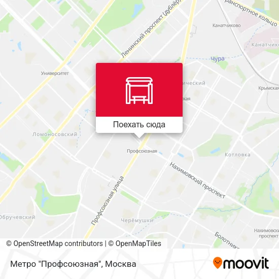 Карта Метро "Профсоюзная"