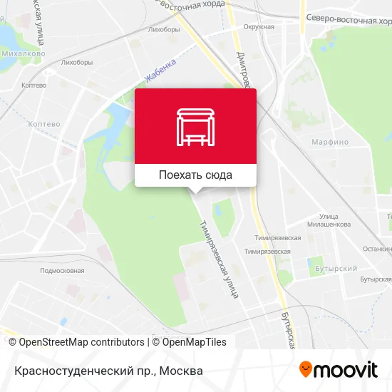 Карта Красностуденческий пр.