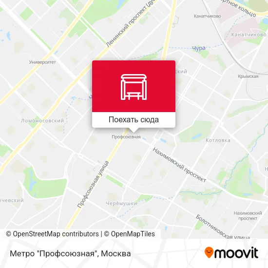 Карта Метро "Профсоюзная"