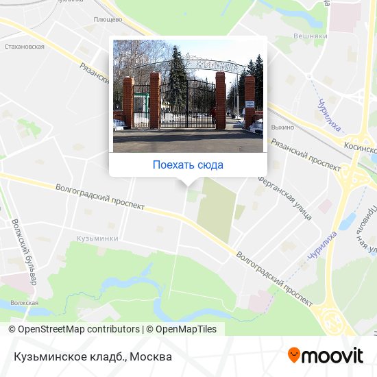 Карта Кузьминское кладб.