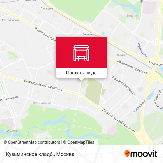 Карта Кузьминское кладб.