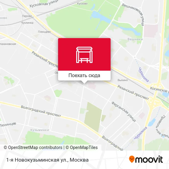 Карта 1-я Новокузьминская ул.