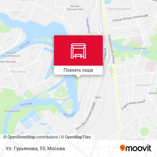 Карта Ул. Гурьянова, 55