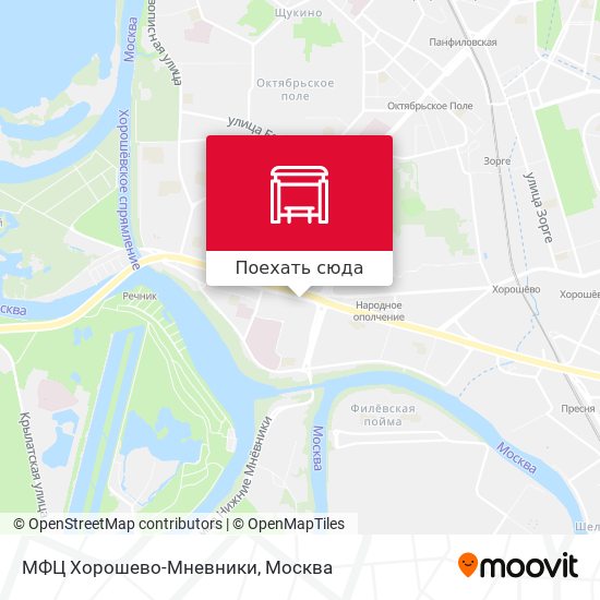 Карта МФЦ Хорошево-Мневники