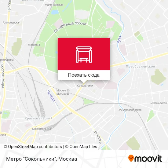 Карта Метро "Сокольники"