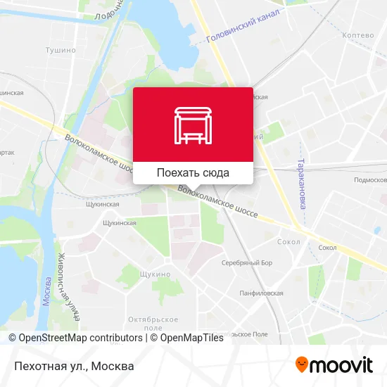 Карта Пехотная ул.