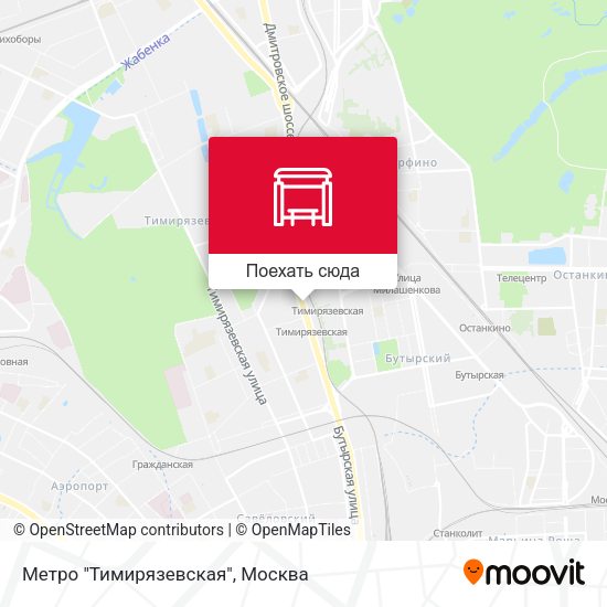 Карта Метро "Тимирязевская"