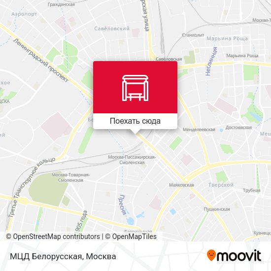 Карта МЦД Белорусская