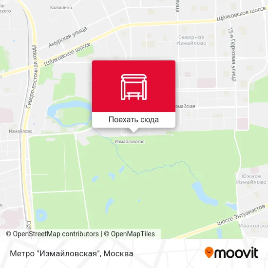Карта Метро "Измайловская"