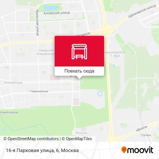 Карта 16-я Парковая улица, 6
