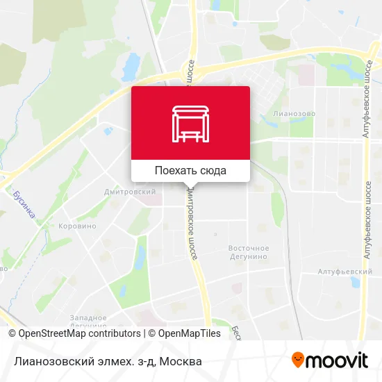 Карта Лианозовский элмех. з-д