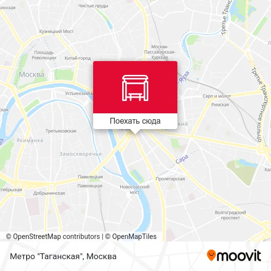 Карта Метро "Таганская"