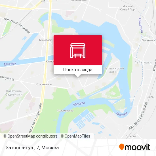 Карта Затонная ул., 7