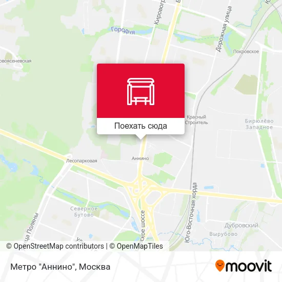 Карта Метро "Аннино"