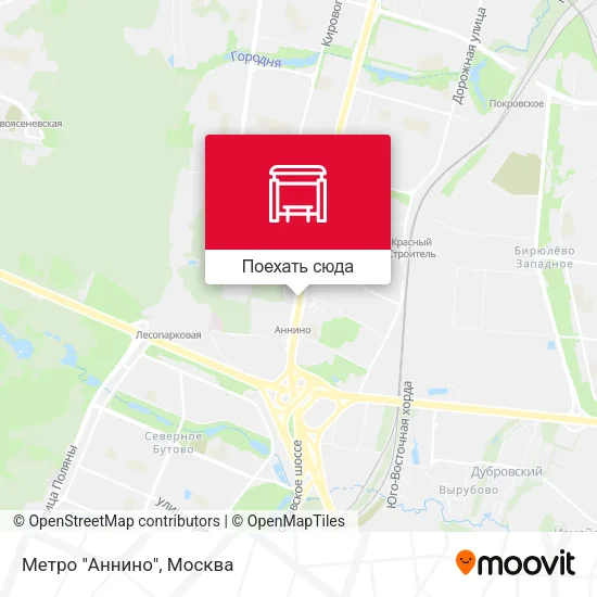 Карта Метро "Аннино"