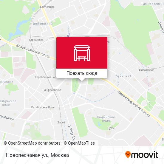 Карта Новопесчаная ул.