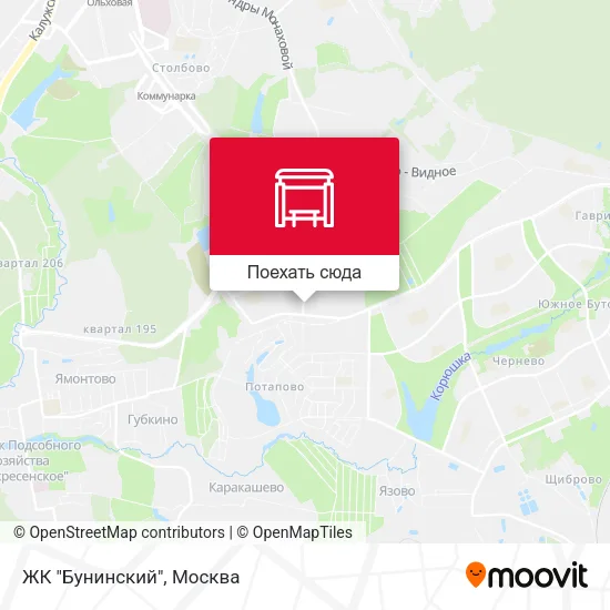 Карта ЖК "Бунинский"