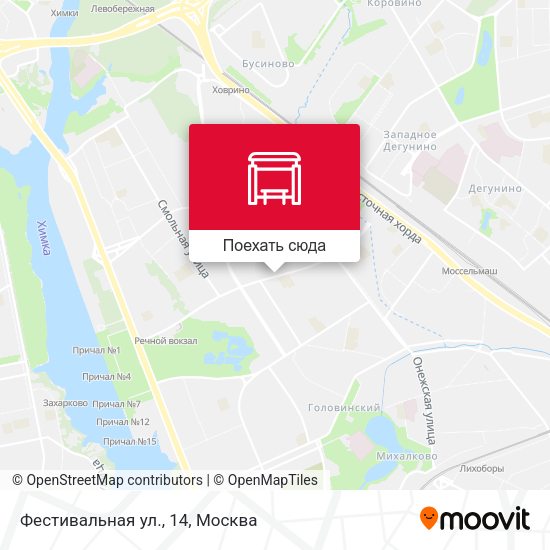 Карта Фестивальная ул., 14