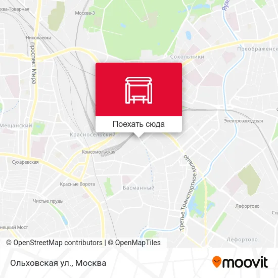 Карта Ольховская ул.