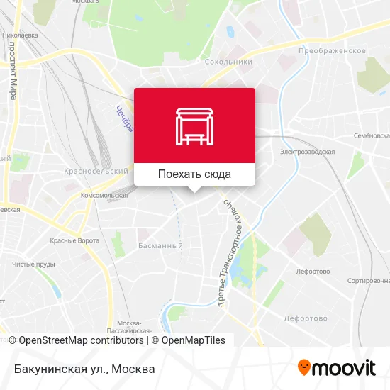 Карта Бакунинская ул.