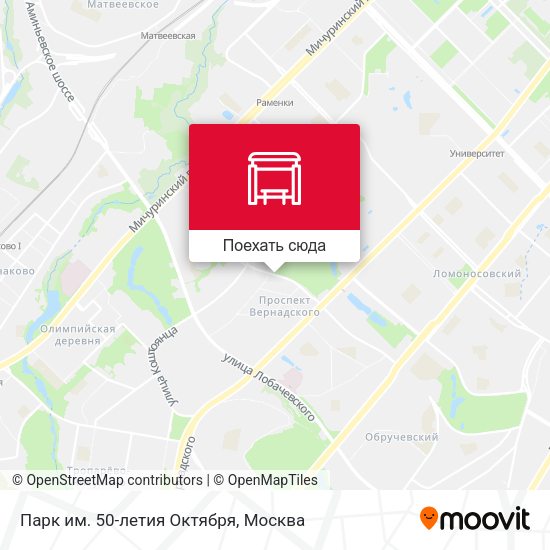 Карта Парк им. 50-летия Октября