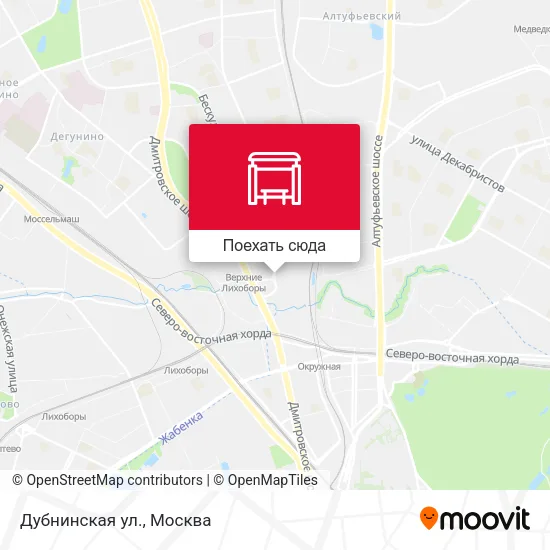 Карта Дубнинская ул.