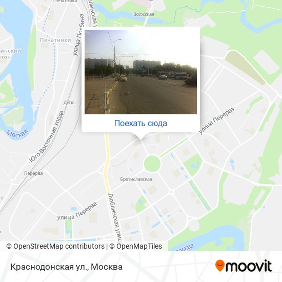 Карта Краснодонская ул.