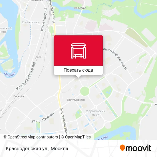 Карта Краснодонская ул.