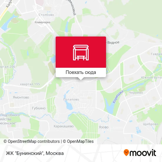 Карта ЖК "Бунинский"