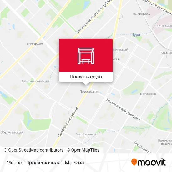 Карта Метро "Профсоюзная"