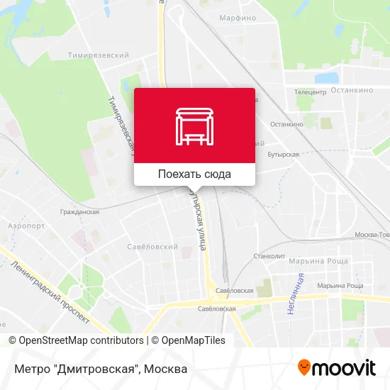 Карта Метро "Дмитровская"